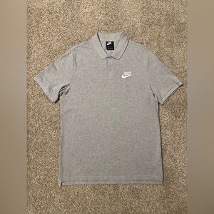 Grey nike collard shirt